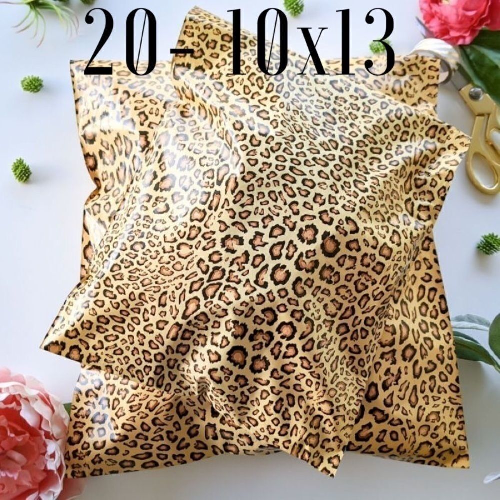 20- 10x13 Leopard Print Poly Mailers - Picture 4 of 4
